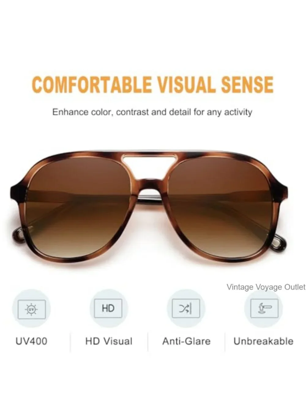 3 Pack Polarized Aviator Sunglasses Women UV400 Protection Retro Vintage
